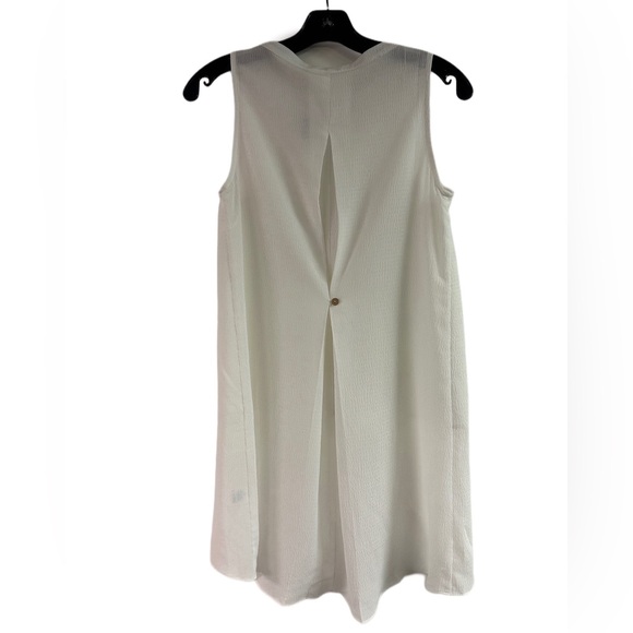 NWT Mod Ref White Sleeveless Layered Tunic Size S - Picture 2 of 8